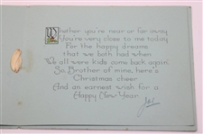 Four (4) Joe Kirkwood Golf Christmas Cards Incl. Original Artwork