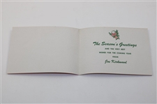 Four (4) Joe Kirkwood Golf Christmas Cards Incl. Original Artwork