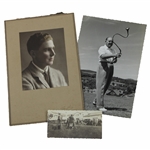Three (3) Joe Kirkwood Original Photos -1922 Exhibition, Crooked Club, And Young Portrait Photo