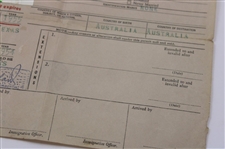 Joe Kirkwood Sr's Signed 1955 Permit To Reenter The United States w/ Photo