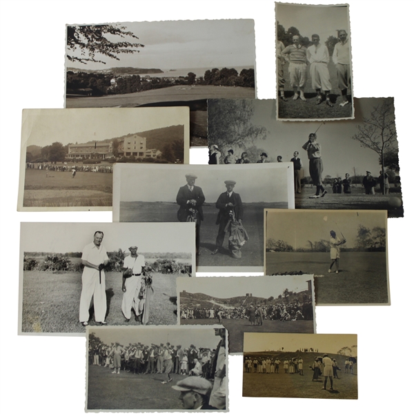 Ten (10) Jock Hutchison, Kirkwood & Other Original Golf Photos - Kirkwood Family Collection