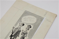 Original Pen & Ink 'Wizard Of The Tee' Joe Kirkwood Comic Strip Artwork