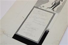 Original Pen & Ink 'Wizard Of The Tee' Joe Kirkwood Comic Strip Artwork