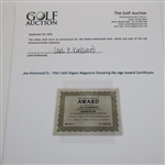 Joe Kirkwood Sr. 1961 Golf Digest Magazine Shooting His Age Award Certificate