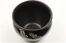 Gleneagles Decorative Hand Painted Small Black Shelley Vase w/Crossed Clubs & Ball