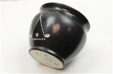 Gleneagles Decorative Hand Painted Small Black Shelley Vase w/Crossed Clubs & Ball