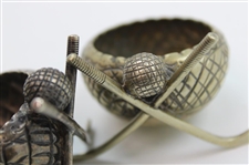 Pair of Crossed Clubs & Ball Holders