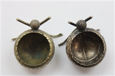Pair of Crossed Clubs & Ball Holders