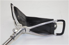 Classic Black Metal & Leather Collapsible Spectator Seat