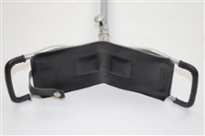 Classic Black Metal & Leather Collapsible Spectator Seat