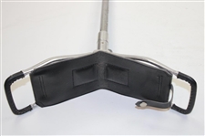 Classic Black Metal & Leather Collapsible Spectator Seat