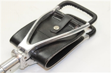 Classic Black Metal & Leather Collapsible Spectator Seat