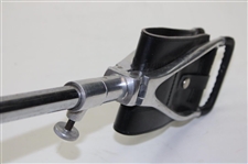 Classic Black Metal & Leather Collapsible Spectator Seat