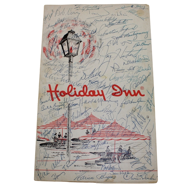 Nicklaus, Palmer, Snead & 30+ Signed Menu from 1965 Carling World Open JSA ALOA