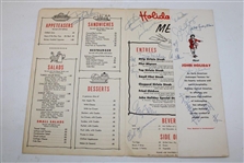 Nicklaus, Palmer, Snead & 30+ Signed Menu from 1965 Carling World Open JSA ALOA