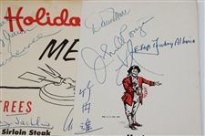 Nicklaus, Palmer, Snead & 30+ Signed Menu from 1965 Carling World Open JSA ALOA