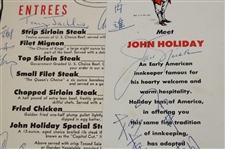 Nicklaus, Palmer, Snead & 30+ Signed Menu from 1965 Carling World Open JSA ALOA