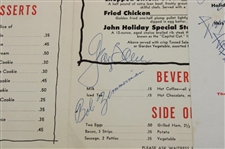Nicklaus, Palmer, Snead & 30+ Signed Menu from 1965 Carling World Open JSA ALOA
