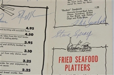 Nicklaus, Palmer, Snead & 30+ Signed Menu from 1965 Carling World Open JSA ALOA