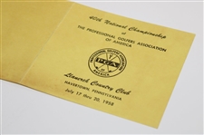 1958 PGA Championship at Llanerch Country Club Official Press Scorecard
