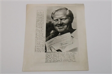Eight (8) Jack Nicklaus Photos with others - Press, Wire & other