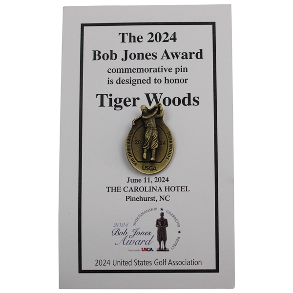 2024 Bob Jones Award To Tiger Woods Commemorative Pin