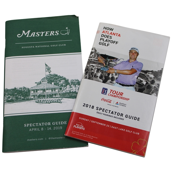 2019 Masters Tournament & 2018 Tour Championship Spectator Guides - Tigers 80th & 81st Tour Victories