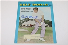 Orville Moody Signed Dec 1969 Golf World Magazine w/1969 US Open Dish & Friday Badge JSA ALOA
