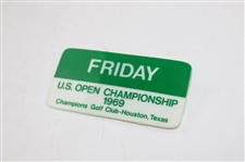 Orville Moody Signed Dec 1969 Golf World Magazine w/1969 US Open Dish & Friday Badge JSA ALOA