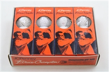 JC Penny Bruce Crampton Championship Golf Ball Box W/O Lid W/ Balls & Signed Cut Card JSA ALOA
