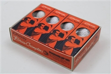 JC Penny Bruce Crampton Championship Golf Ball Box W/O Lid W/ Balls & Signed Cut Card JSA ALOA