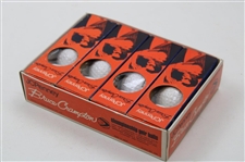 JC Penny Bruce Crampton Championship Golf Ball Box W/O Lid W/ Balls & Signed Cut Card JSA ALOA