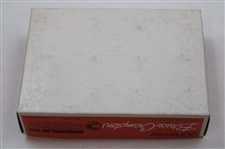 JC Penny Bruce Crampton Championship Golf Ball Box W/O Lid W/ Balls & Signed Cut Card JSA ALOA