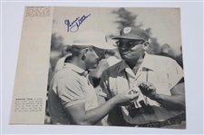 Gene Littler & Al Beselnick Signed Photos & Article w/1959 ToC Badge & Contestant Medal JSA ALOA