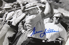 Gene Littler & Al Beselnick Signed Photos & Article w/1959 ToC Badge & Contestant Medal JSA ALOA