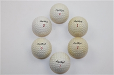 Ray Floyd Signed 11x14 Photo w/Six (6) Ray Floyd Signature Balls & 1969 PGA Badge JSA ALOA