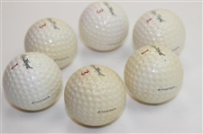 Ray Floyd Signed 11x14 Photo w/Six (6) Ray Floyd Signature Balls & 1969 PGA Badge JSA ALOA