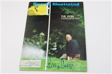 Billy Casper Signed 1966 SI Magazine w/US Open Badge & Olympic Club Dish JSA ALOA