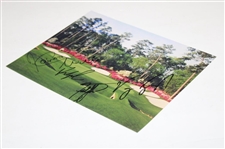 Cabrera, Couples, Singh, Johnson & Schwartzel Signed Amen Corner Photo JSA ALOA