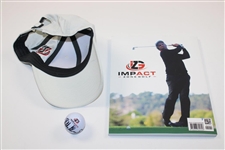 Bobby Clampett Signed Impact Zone Golf Ball, Hat & 'Impact Zone: Companion Guide' Book JSA ALOA