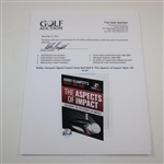Bobby Clampett Signed Impact Zone Golf Ball, Hat & 'The Aspects of Impact' Book JSA ALOA