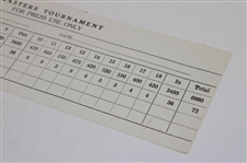 Jack Nicklaus Signed Masters Tournament For Press Use Only Scorecard JSA #AU49386