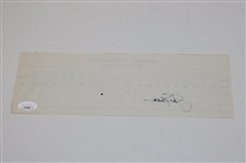 Jack Nicklaus Signed Masters Tournament For Press Use Only Scorecard JSA #AU49386