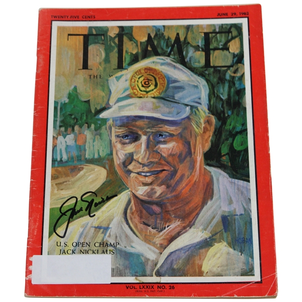 Jack Nicklaus Signed 1962 Time Magazine - June 29th JSA #AU68652