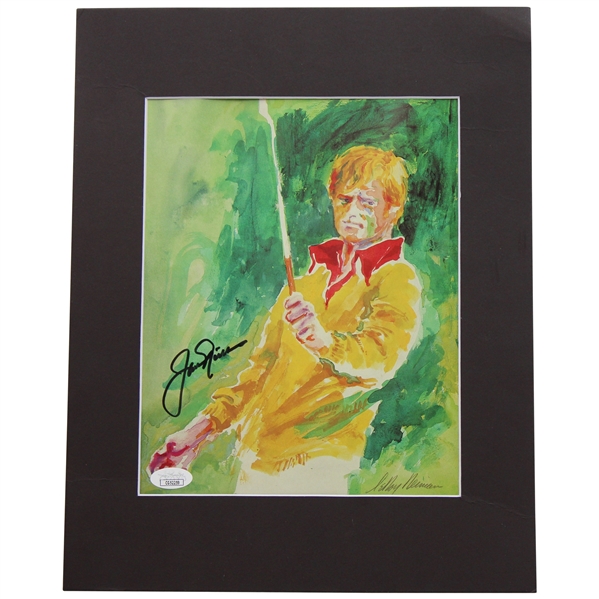 Jack Nicklaus Signed Leroy Neiman Print - Matted JSA #CG52259