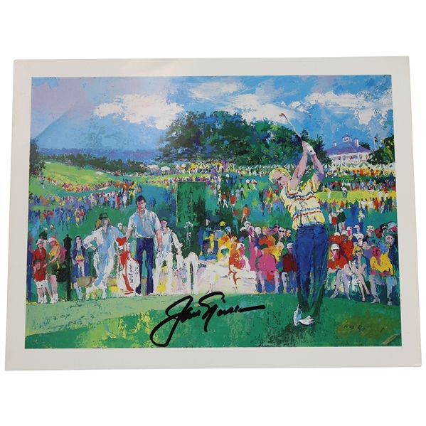 Jack Nicklaus Signed Leroy Neiman April In Augusta Postcard JSA #AY50968