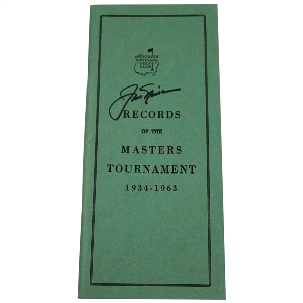 Jack Nicklaus Signed 1934-1963 Records Of The Masters Booklet JSA #AU49387