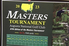 Jack Nicklaus Signed 2023 Masters Hole by Hole With the Masters Champion Poster JSA #AW53475