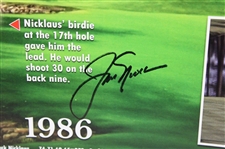 Jack Nicklaus Signed 'The Only Player to Win Six Green Jackets' Poster JSA #AQ55050