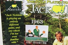 Jack Nicklaus Signed 'The Only Player to Win Six Green Jackets' Poster JSA #AQ55050
